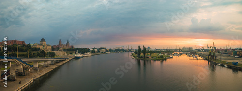 Night panorama of Old Town in Szczecin (Stettin) City,Poland © Mike Mareen