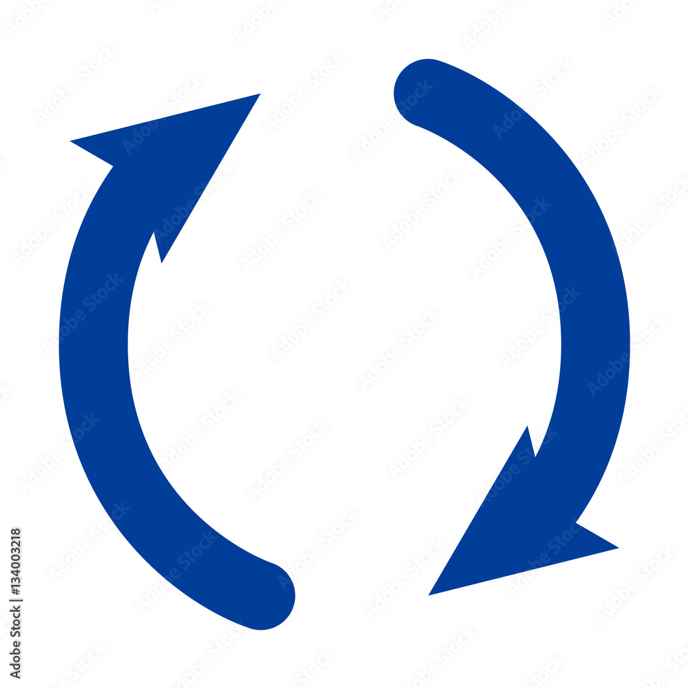 Reload icon - Flat design, glyph style icon - Blue