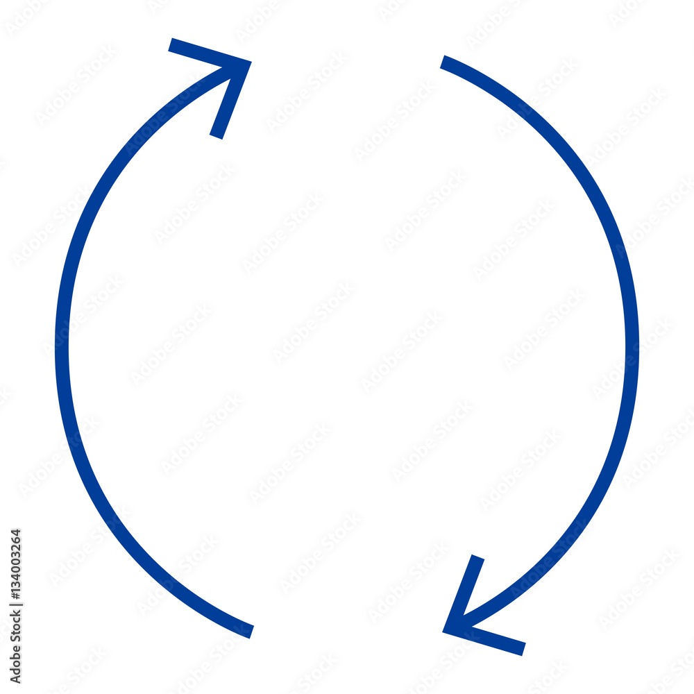 Reload icon - Flat design, glyph style icon - Blue Reload icon - Flat design, glyph style icon - Blue