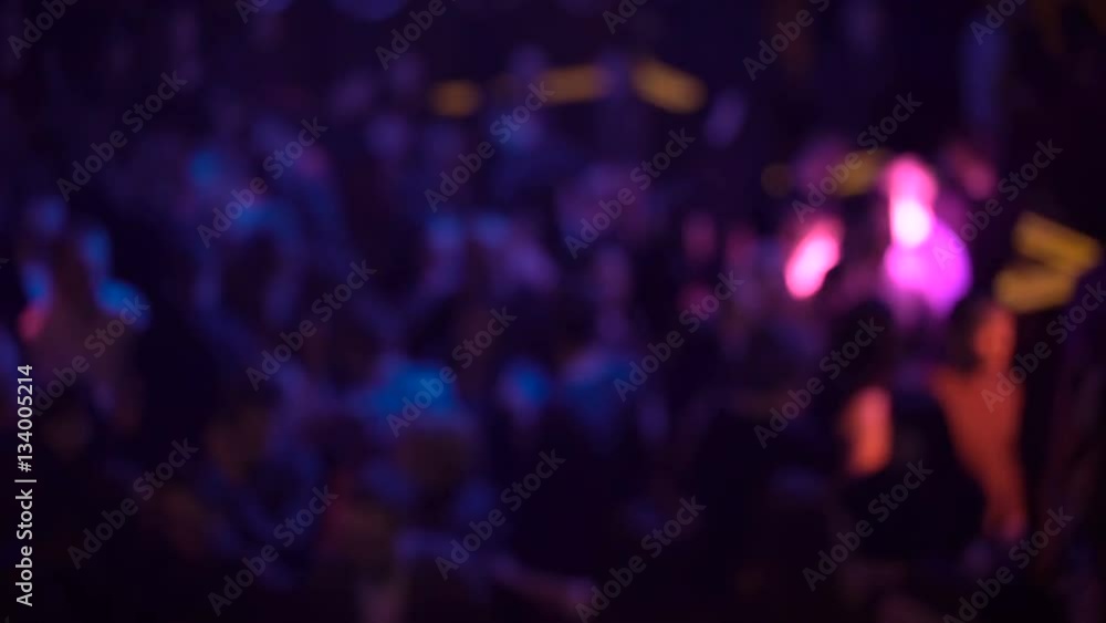 Blurred background of night club's audience in 4K Blurred background of night club's audience in 4K