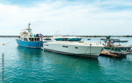 Luxury yacht in Thailand harbor © patboon
