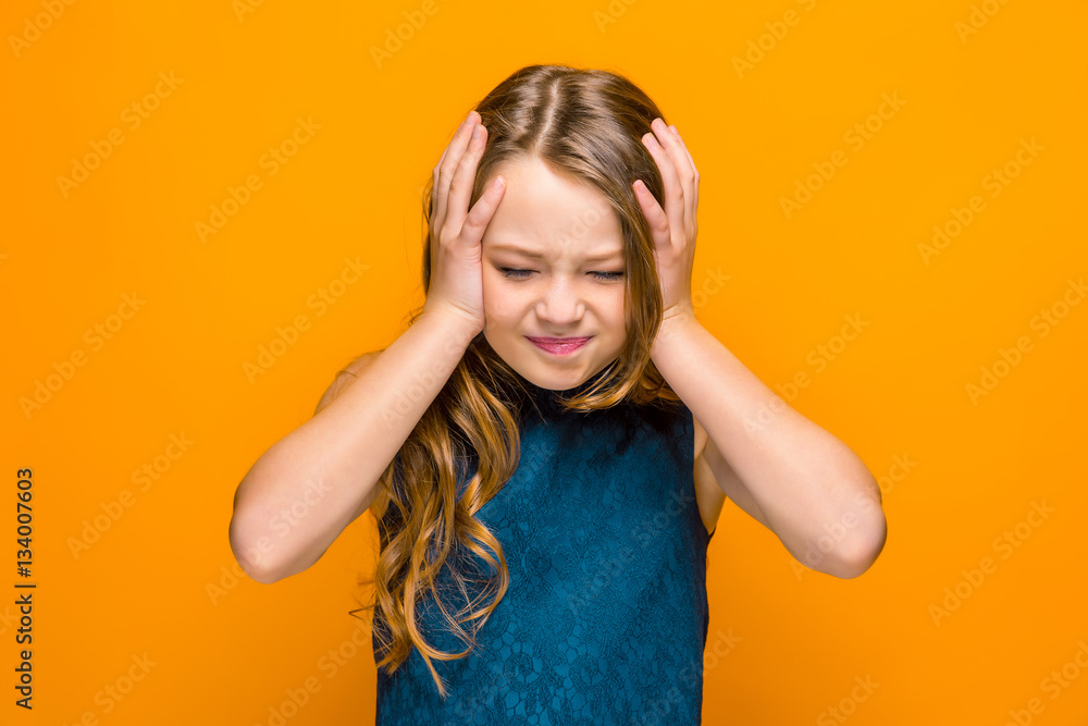 The face of sad teen girl The face of sad teen girl