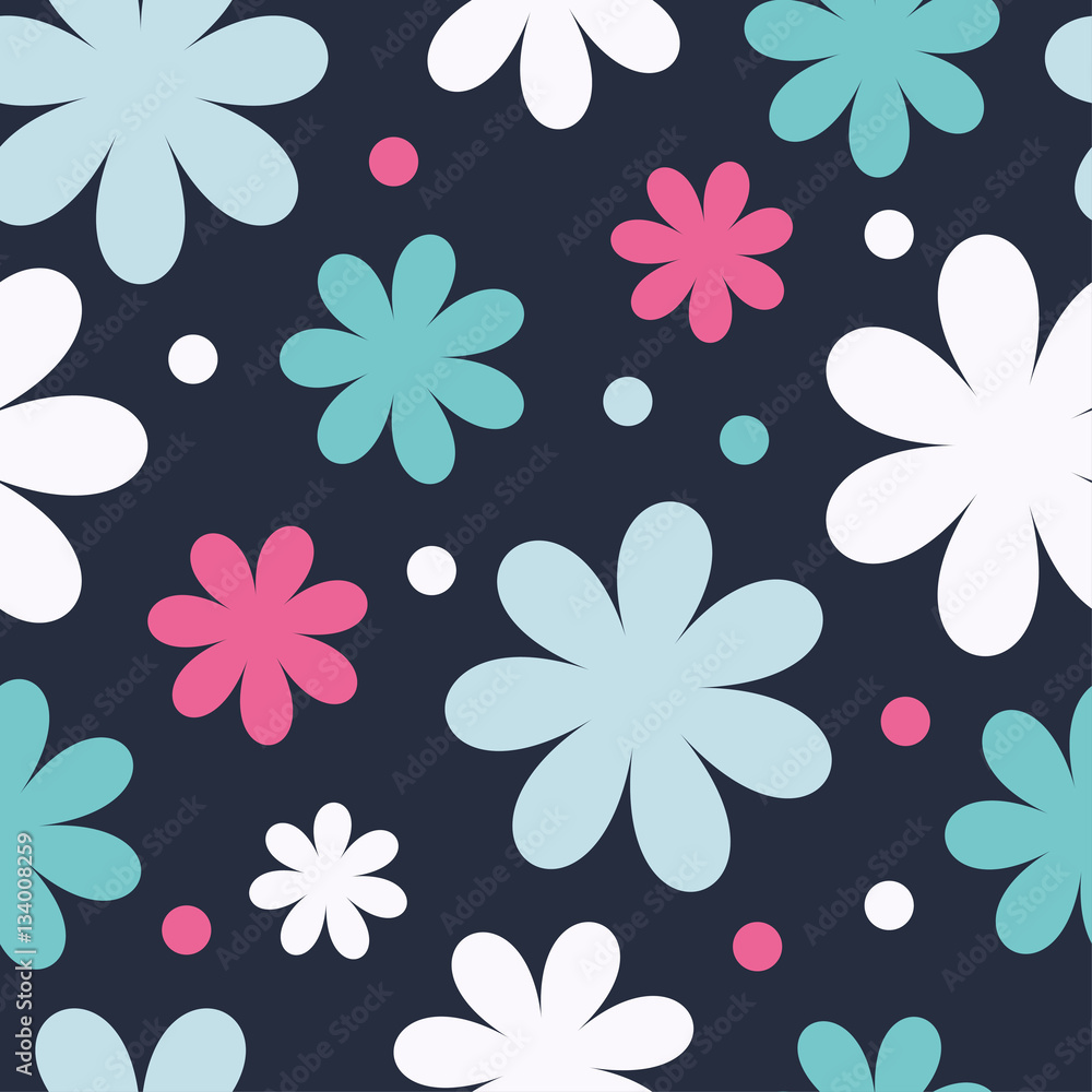 Obraz premium Seamless floral background. Print. Cloth design, wallpaper.