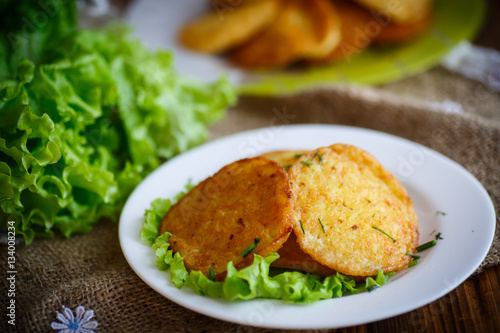 fried potato pancakes with dill