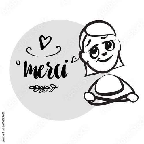 Strichmännchen Serie Emotionen - Frau Danke