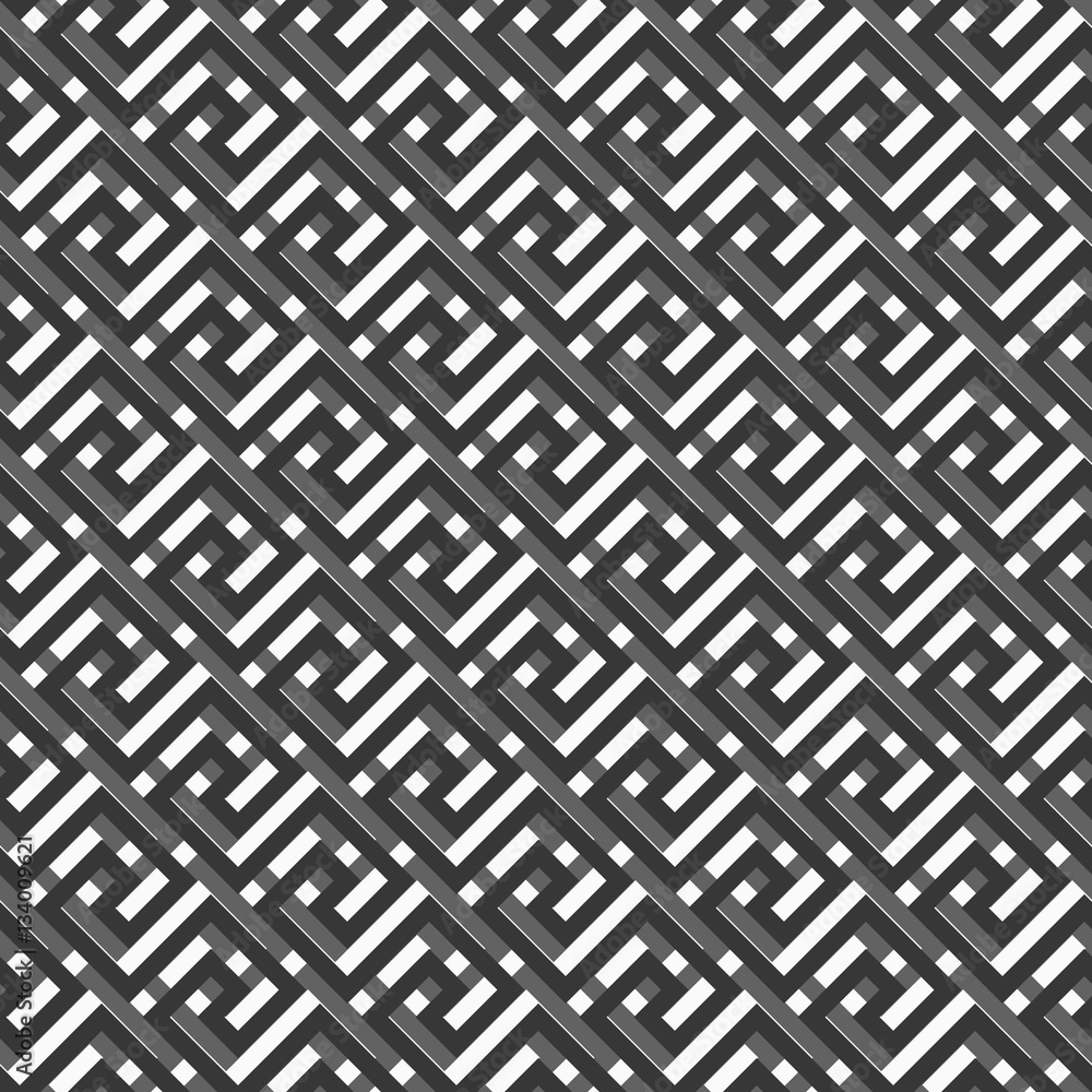 Fototapeta Geometric line. abstract seamless pattern with Greek antique motif