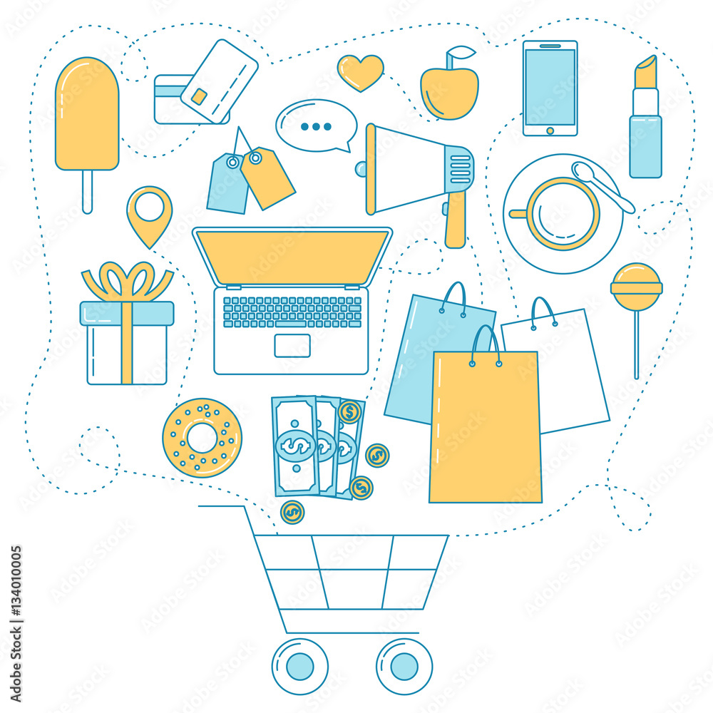 Shopping illustration.