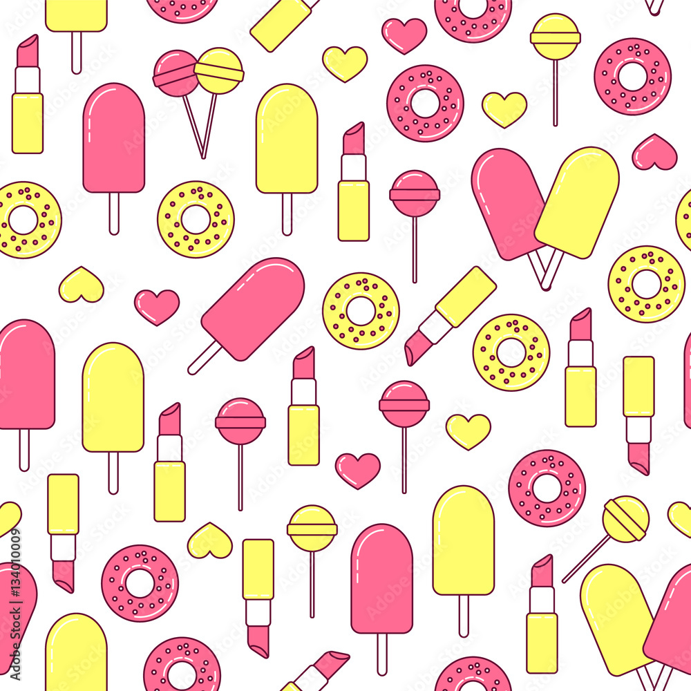 Patch seamless pattern with heart Patch seamless pattern with heart