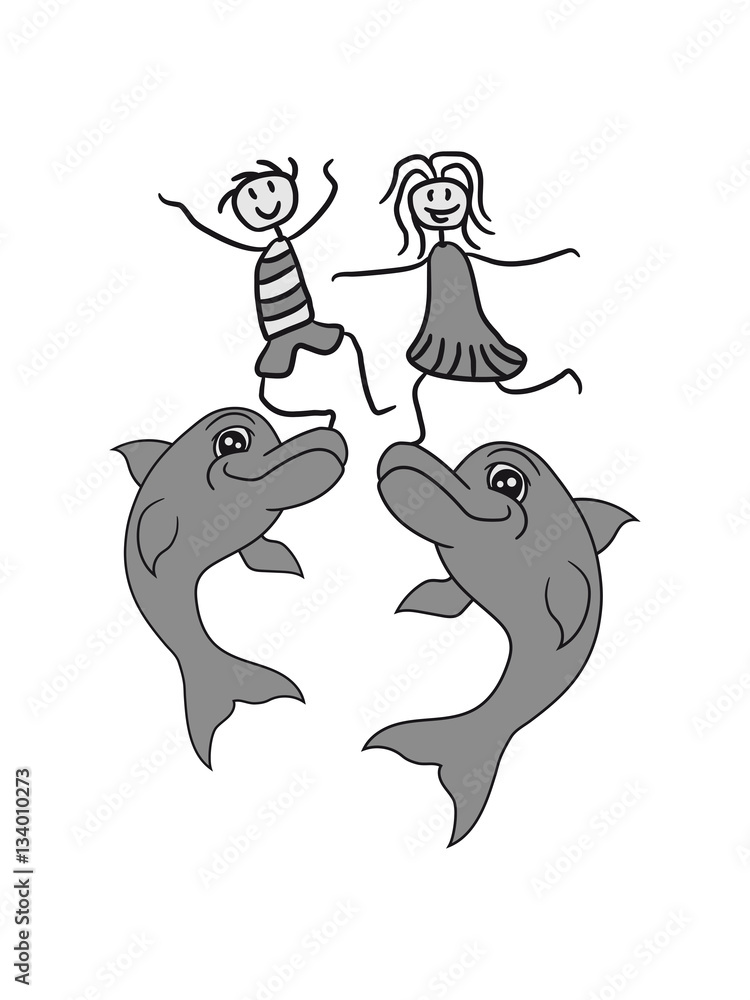 Fototapeta premium Young siblings friends team couple couple love girl child balancing stunt trick jumping delfin cool design cute cute fun