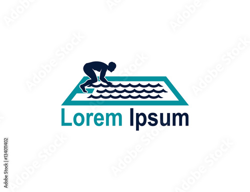 Icon for swimming teams and Olympic pool sport