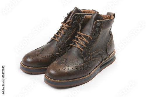 Men wintwr boots.clipping path