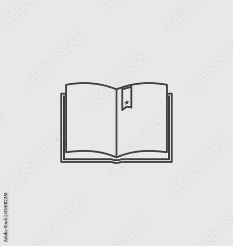 Book icon vector.