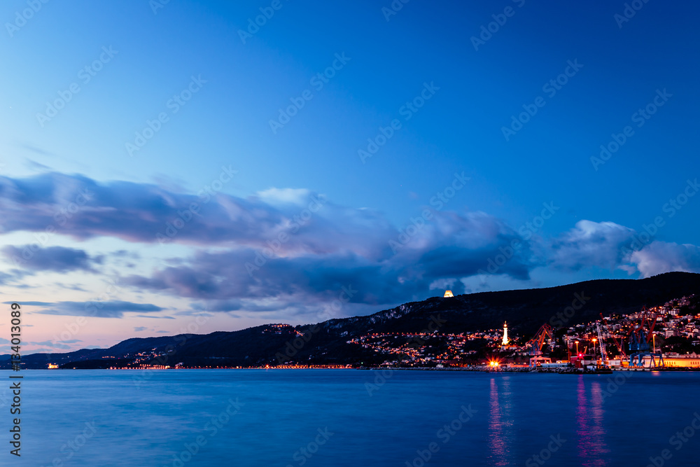 The castle and the lighthouse of Trieste