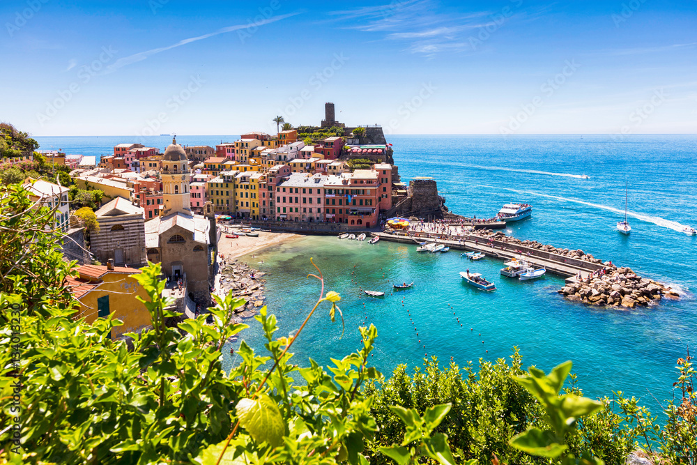 Town of Vernazza in sunny day