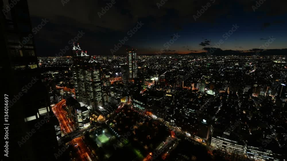 Night time lapse Tokyo Japan Night time lapse Tokyo Japan