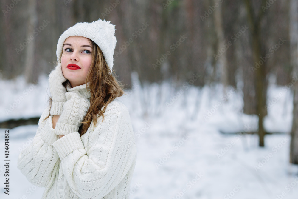Winter frenzy. Portrait of a beautiful woman. Winter frenzy. Portrait of a beautiful woman.