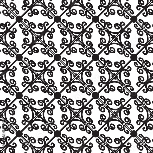 Seamless background with twisted metal bars