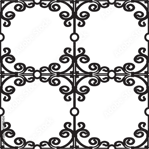 Seamless background with twisted metal bars