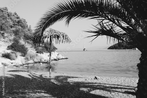 Vagionia Beach near Palaia Epidaurus village harbor, Argolis, Greece photo