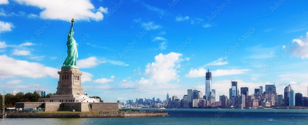 Fototapeta Panorama na Manhattan, Nowy Jork