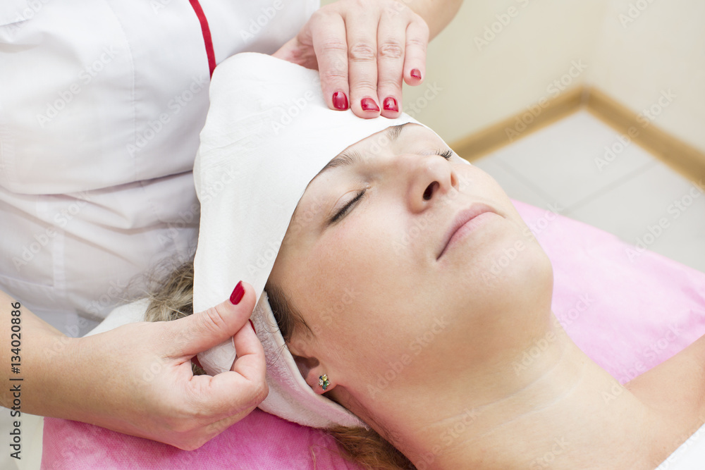 Process of massage and facials in beauty salon Process of massage and facials in beauty salon