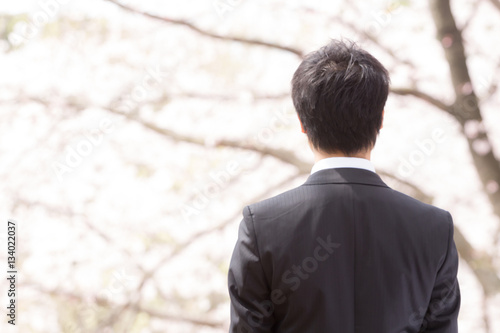 桜　ビジネスマン