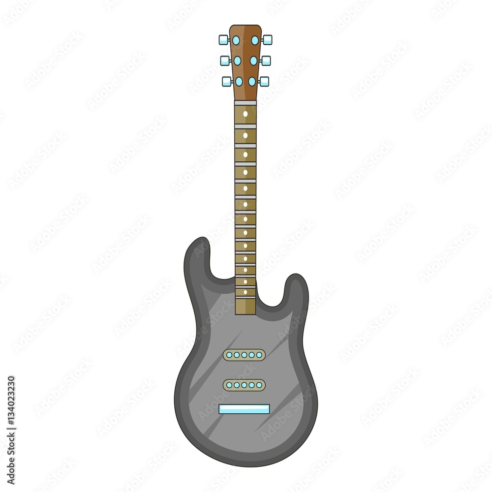 Naklejka premium Electric guitar icon, cartoon style