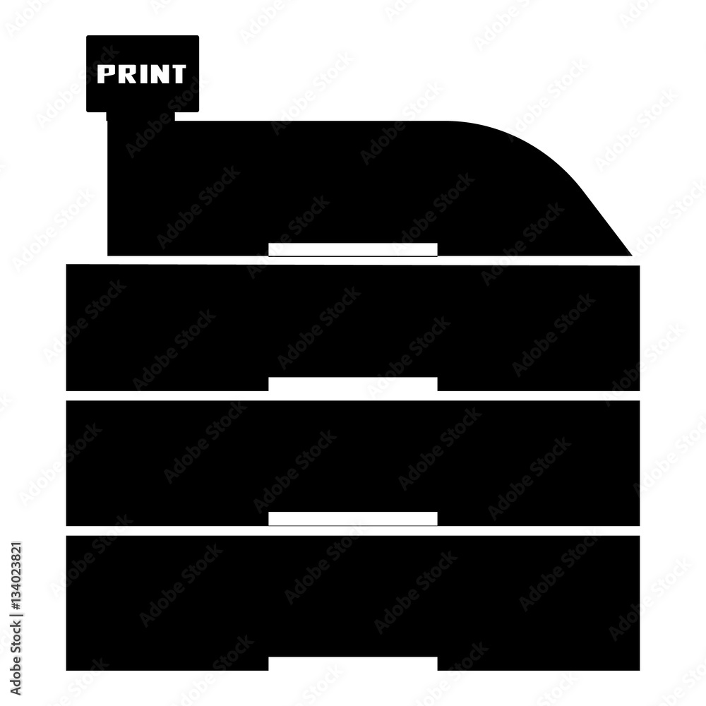 Paper container icon, simple style Paper container icon, simple style