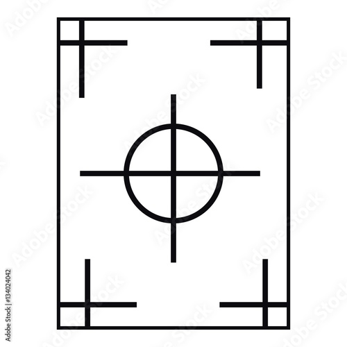 Field icon  outline style