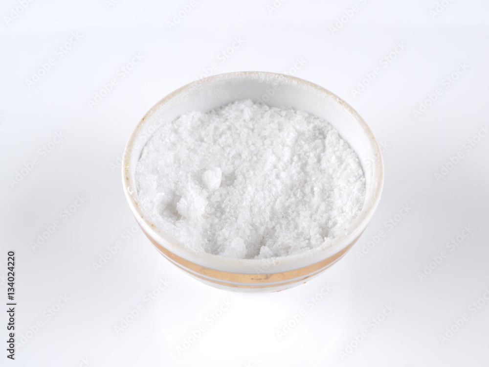 salt on a white background