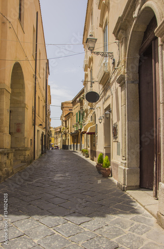 Typical narrow street of Southern Italy, Tropea, Calabria © vitaprague