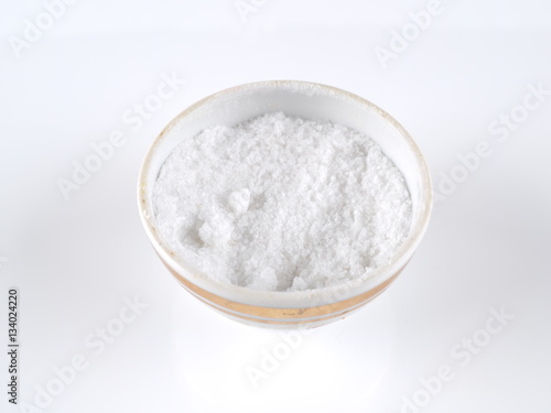 salt on a white background