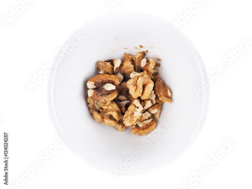 walnuts on a white background