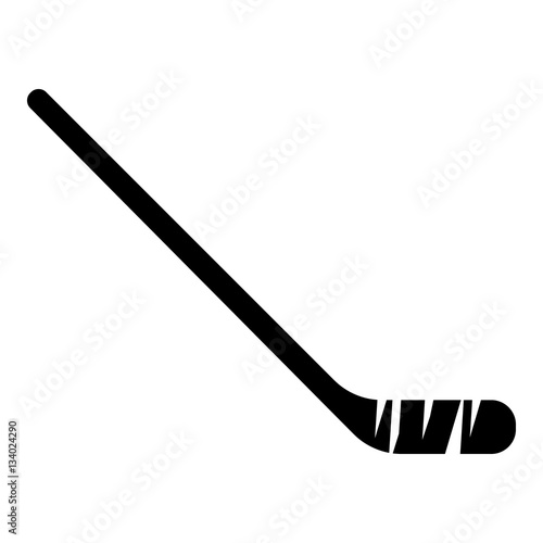Hockey stick icon, simple style