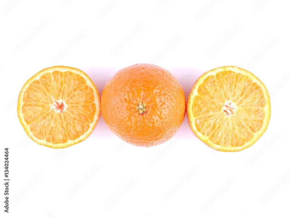 Fototapeta premium tangerine on a white background