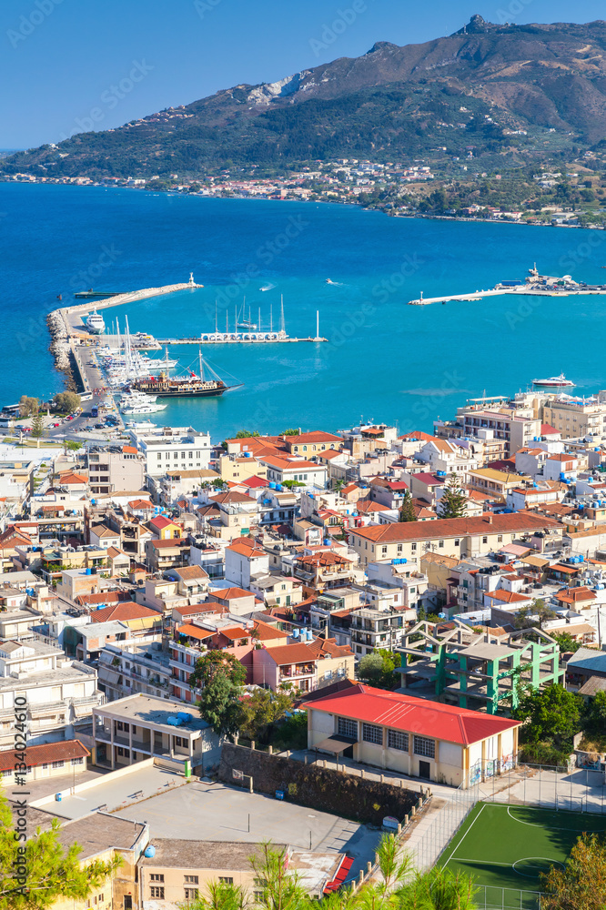 Vertical coastal landscape of Zakynthos