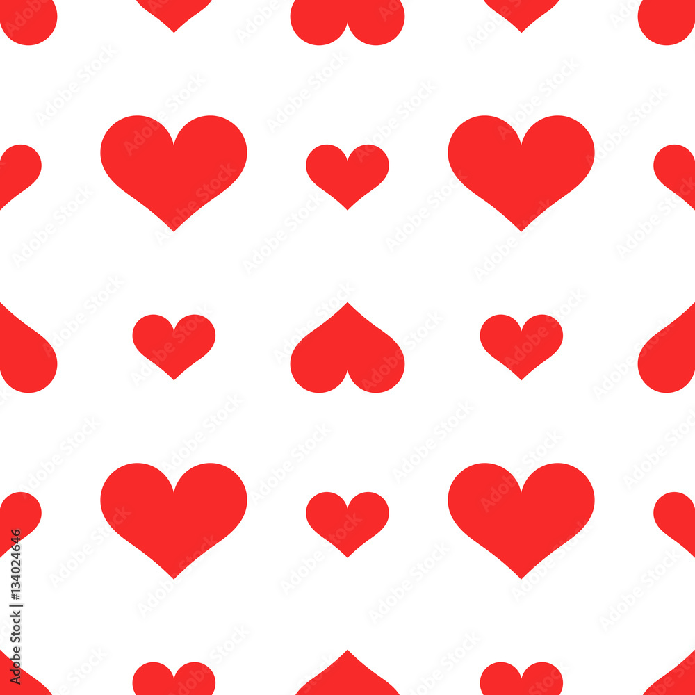 Cute hearts vector background
