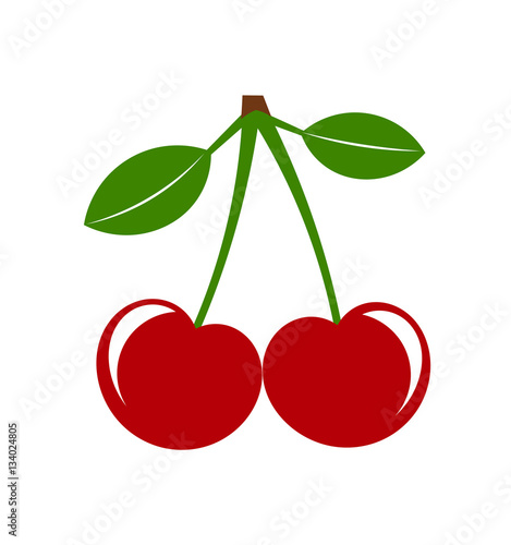 Cherries icon isolated