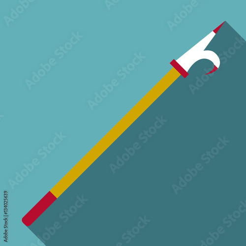 Fire gaff icon, flat style