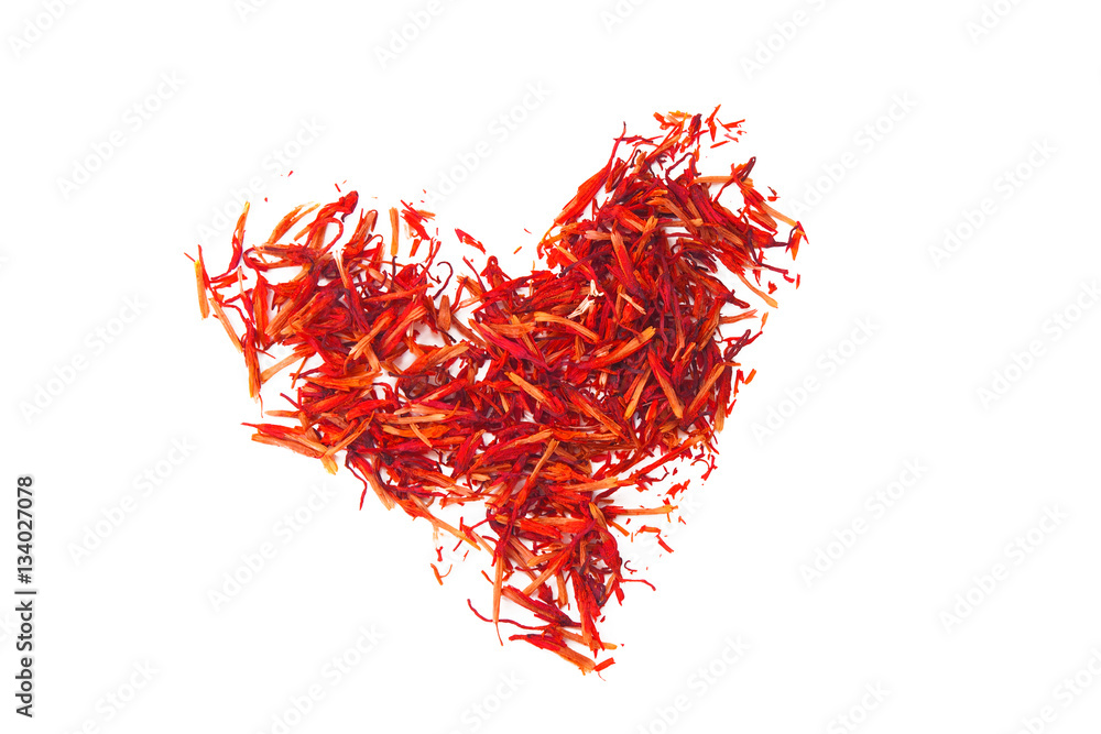 Naklejka premium Saffron spice close up.