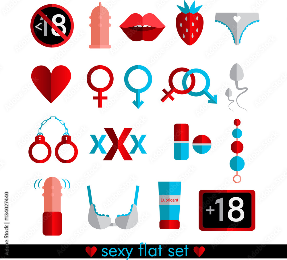 Sex icon set for sex shop or valentine's day Sex icon set for sex shop or valentine's day