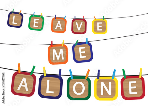 Leave Me Alone Kids Blocks Washing Line