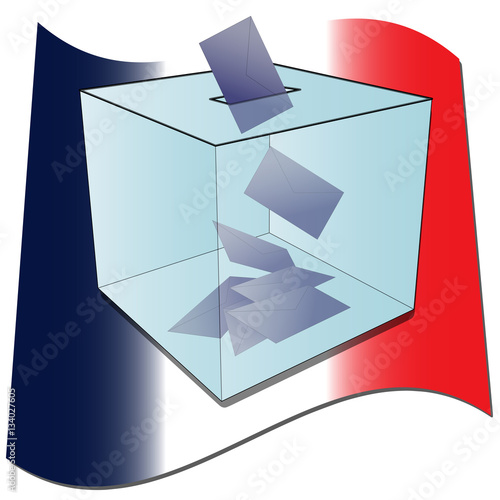 Urne électorale pour les élections en France . 2017.
