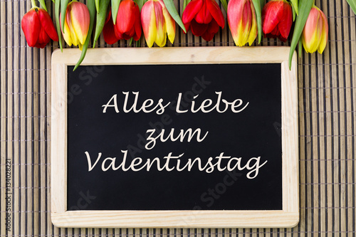 Muttertag Valentinstag Blumengruß mit Tafel © Christian Schulz
