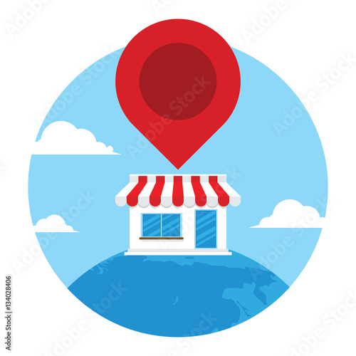 find shop icon at map