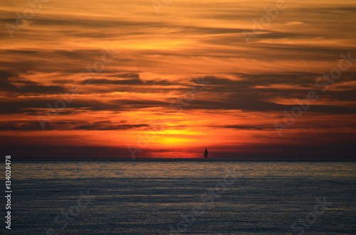 Sunset with Boat © Boris