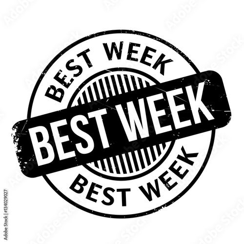 Best Week rubber stamp