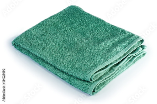green towel over white