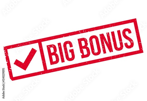 Big Bonus rubber stamp