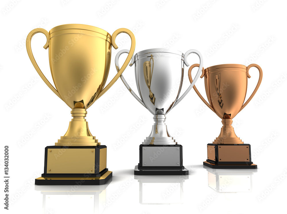 Fototapeta premium award cups concept 3d illustration